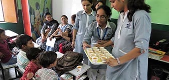 ||31 October 2015||Students of the `Interact Club’ of Bal Bharti Public School, Noida held interactive sessions with children.