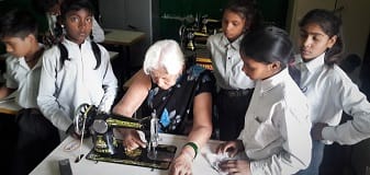 ||28 April 2017||The girls in SOUL Gokul Vidyapeeth learning sewing skills during a training workshop in school.